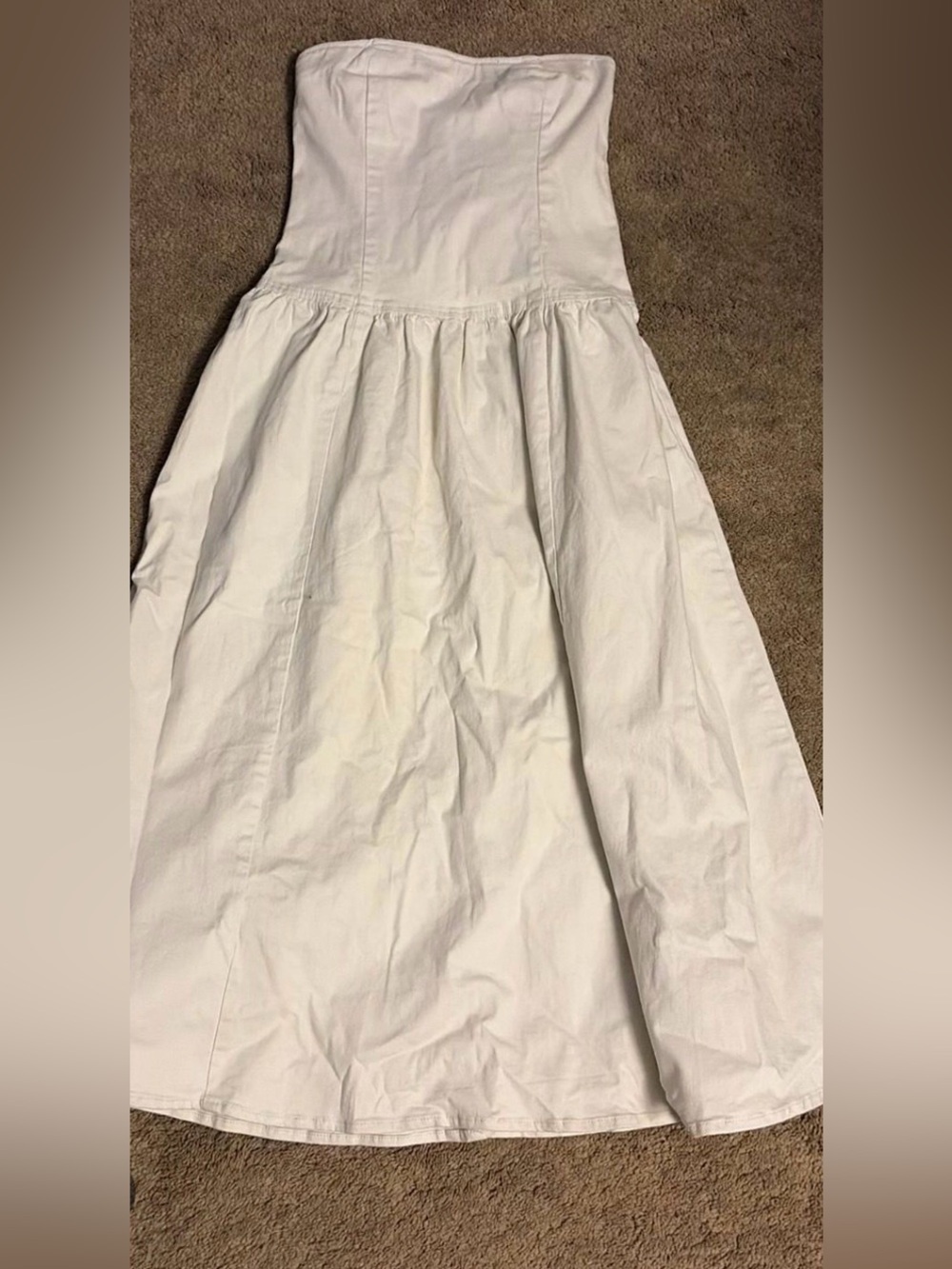 OAK + FORT White Maxi A-Line Skirt